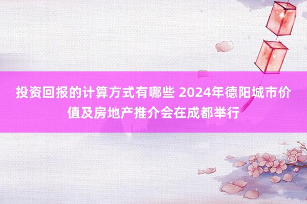 投资回报的计算方式有哪些 2024年德阳城市价值及房地产推介会在成都举行