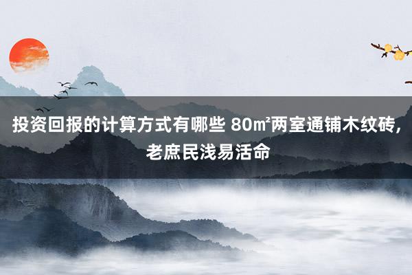 投资回报的计算方式有哪些 80㎡两室通铺木纹砖, 老庶民浅易活命