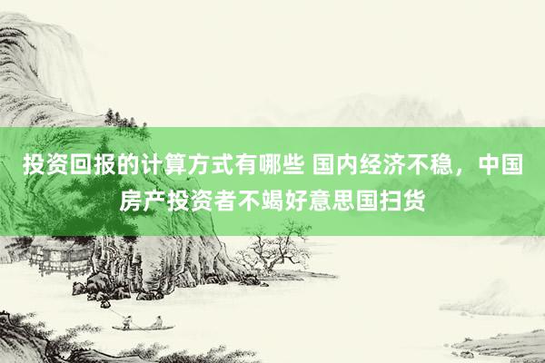 投资回报的计算方式有哪些 国内经济不稳，中国房产投资者不竭好意思国扫货