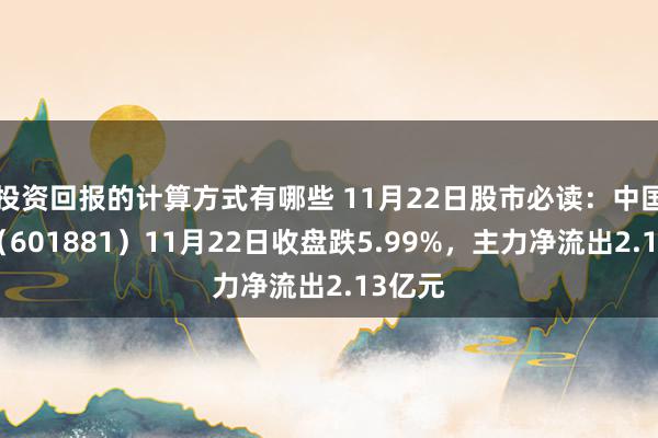 投资回报的计算方式有哪些 11月22日股市必读：中国星河（601881）11月22日收盘跌5.99%，主力净流出2.13亿元