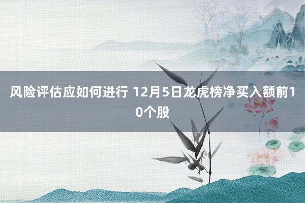 风险评估应如何进行 12月5日龙虎榜净买入额前10个股