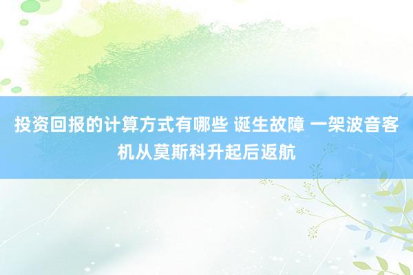 投资回报的计算方式有哪些 诞生故障 一架波音客机从莫斯科升起后返航