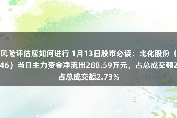 风险评估应如何进行 1月13日股市必读：北化股份（002246）当日主力资金净流出288.59万元，占总成交额2.73%