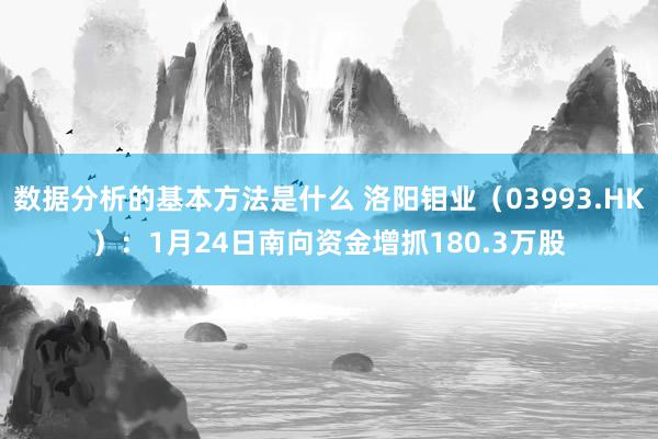 数据分析的基本方法是什么 洛阳钼业（03993.HK）：1月24日南向资金增抓180.3万股