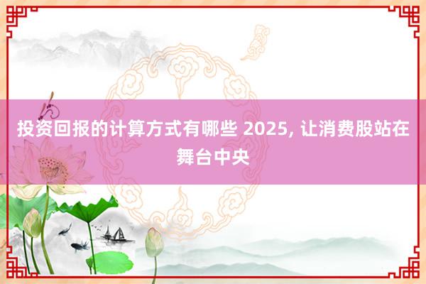 投资回报的计算方式有哪些 2025, 让消费股站在舞台中央