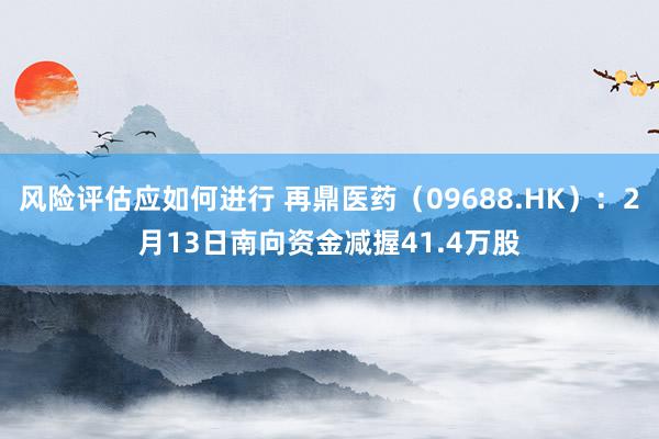 风险评估应如何进行 再鼎医药（09688.HK）：2月13日南向资金减握41.4万股