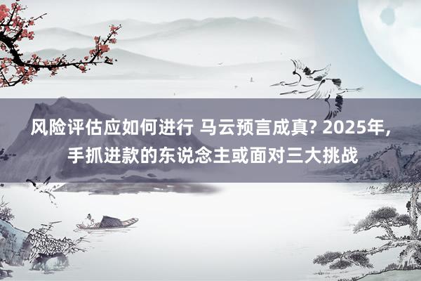 风险评估应如何进行 马云预言成真? 2025年, 手抓进款的东说念主或面对三大挑战