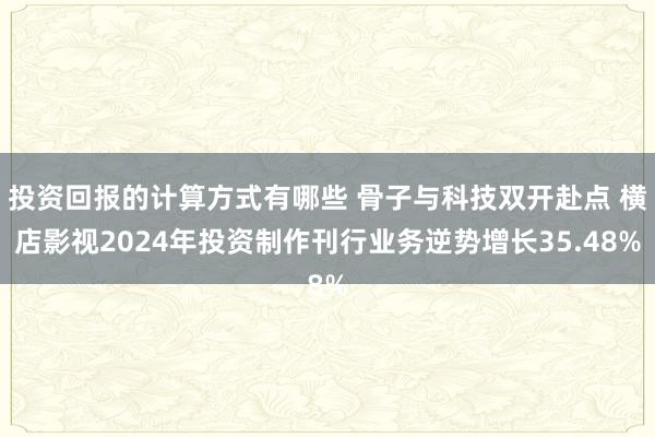 投资回报的计算方式有哪些 骨子与科技双开赴点 横店影视2024年投资制作刊行业务逆势增长35.48%