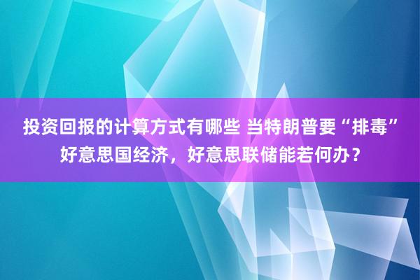 投资回报的计算方式有哪些 当特朗普要“排毒”好意思国经济，好意思联储能若何办？